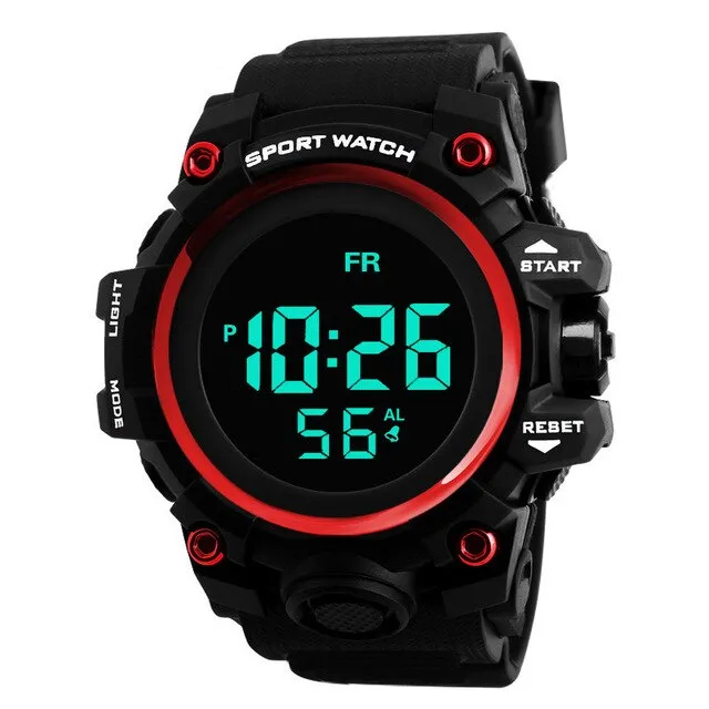 Watches Men LED Digital Wristwatches 2018 Male Military Sport Clock Double Display Watch  Minutes Seconds Dropship F728