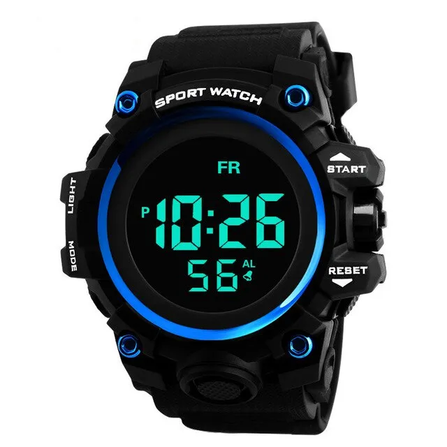 Watches Men LED Digital Wristwatches 2018 Male Military Sport Clock Double Display Watch  Minutes Seconds Dropship F728