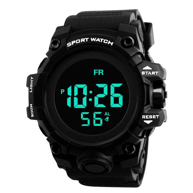 Watches Men LED Digital Wristwatches 2018 Male Military Sport Clock Double Display Watch  Minutes Seconds Dropship F728
