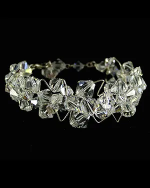 wedding cuff - Angelique crystal cluster by Kezani.
