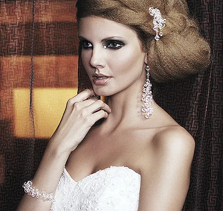 wedding cuff - Angelique crystal cluster by Kezani.