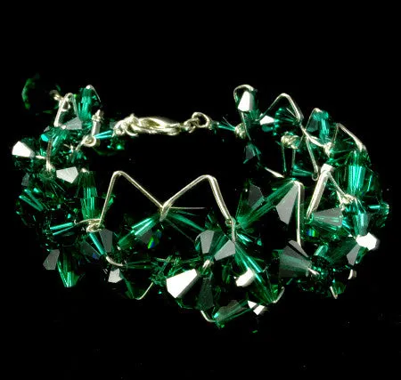 wedding cuff - Angelique crystal cluster by Kezani.