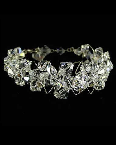 wedding cuff - Angelique crystal cluster by Kezani.