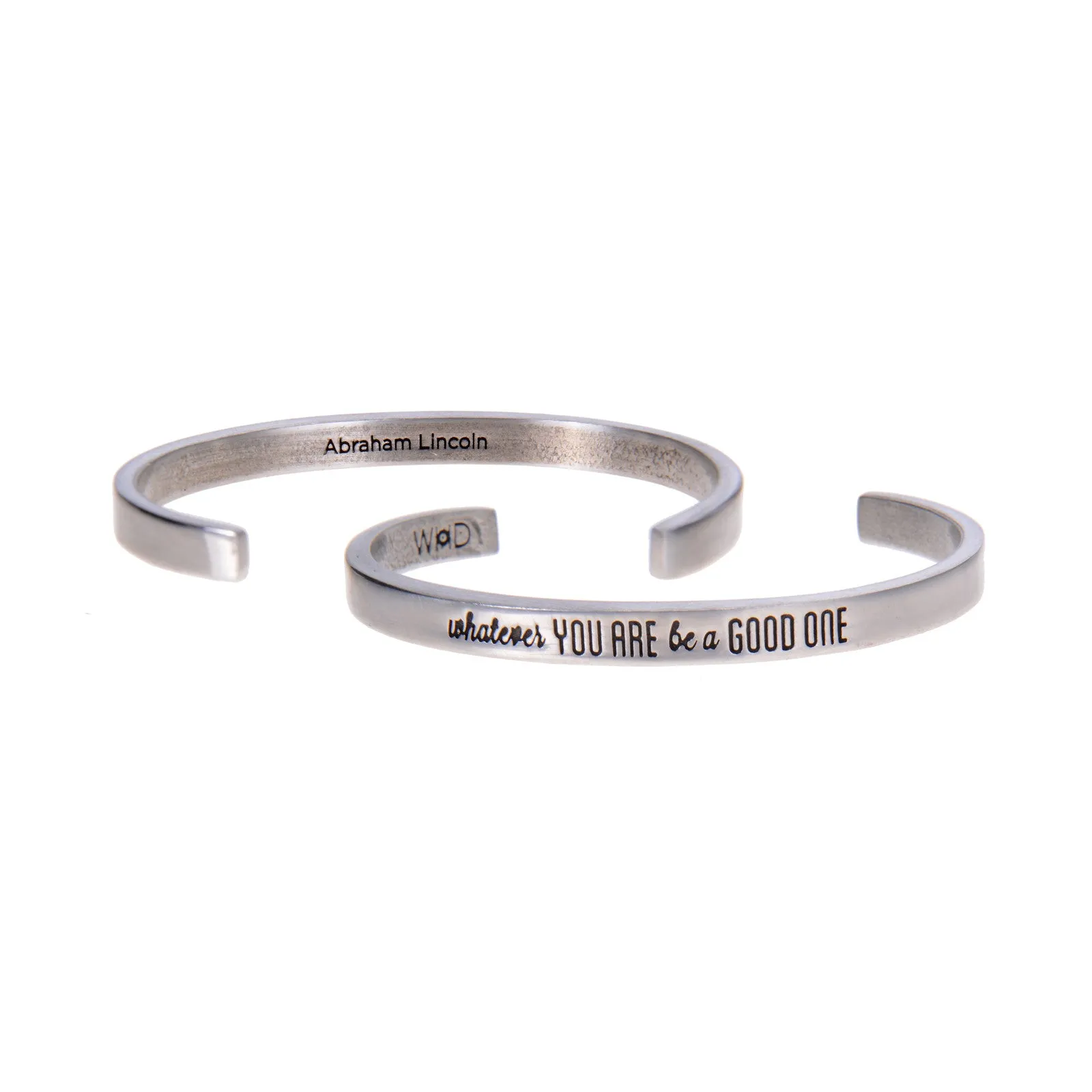 Whatever You Are, Be a Good One Abraham Lincoln Quotable Cuff Bracelet