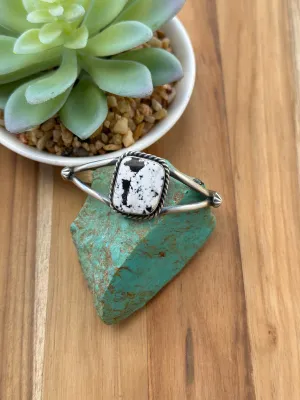 White Buffalo Single Stone Cuff