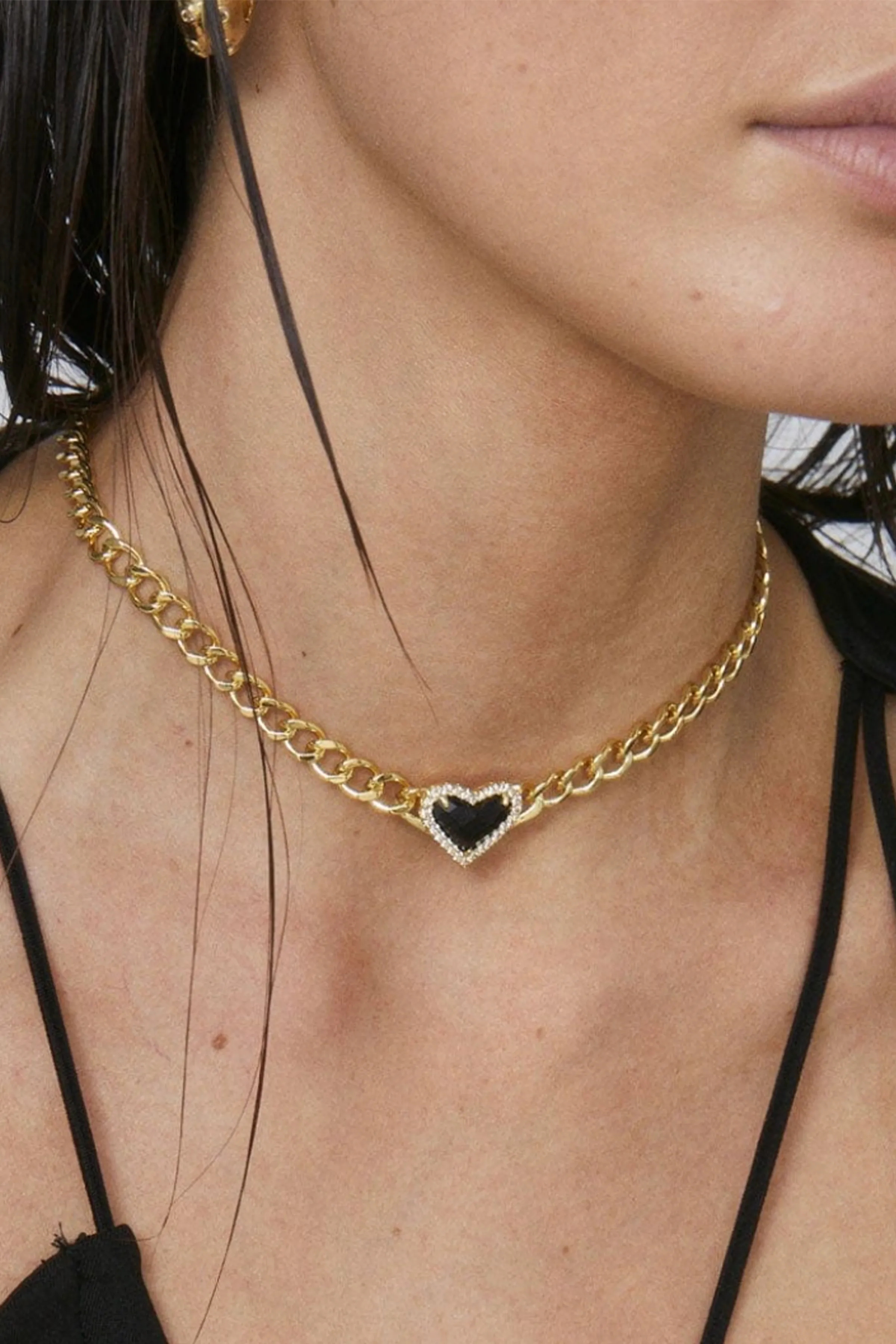 WHITNEY GEMSTONE HEART CHOKER