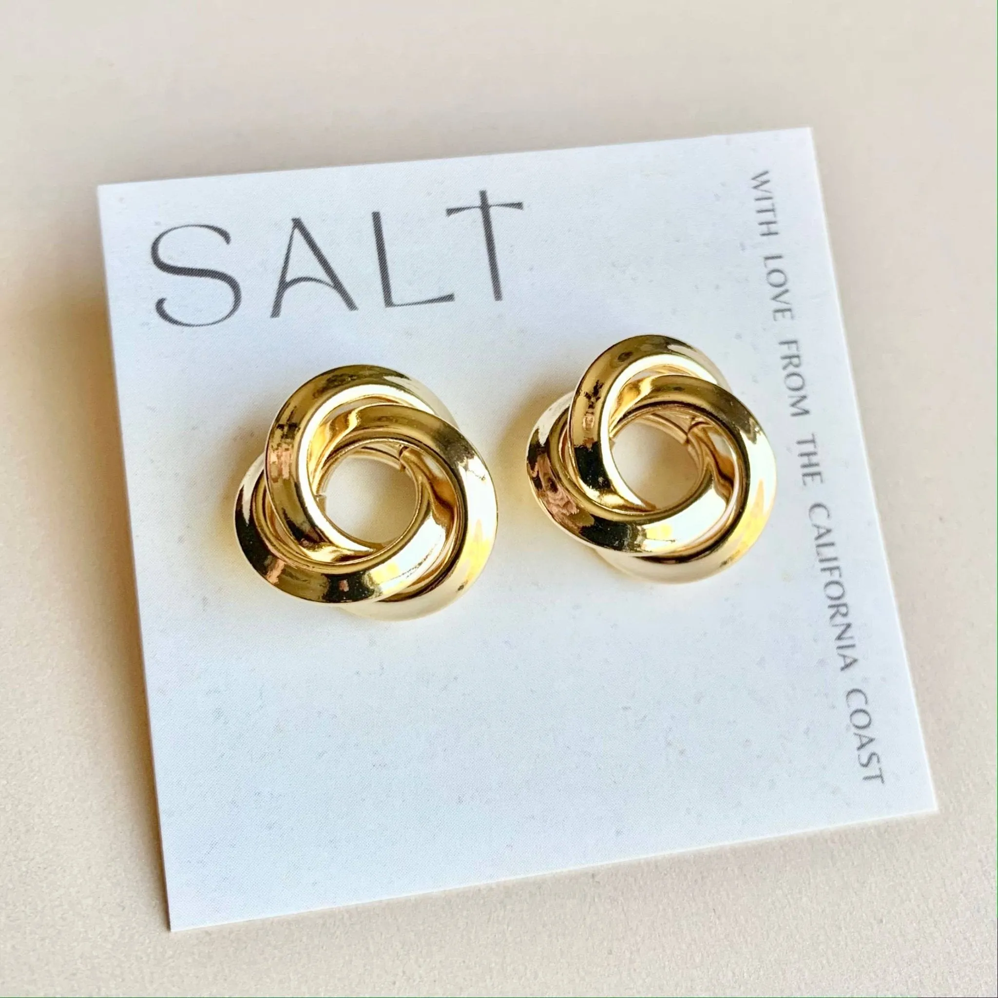 WHY KNOT STATEMENT STUDS | gold | chunky stud earrings