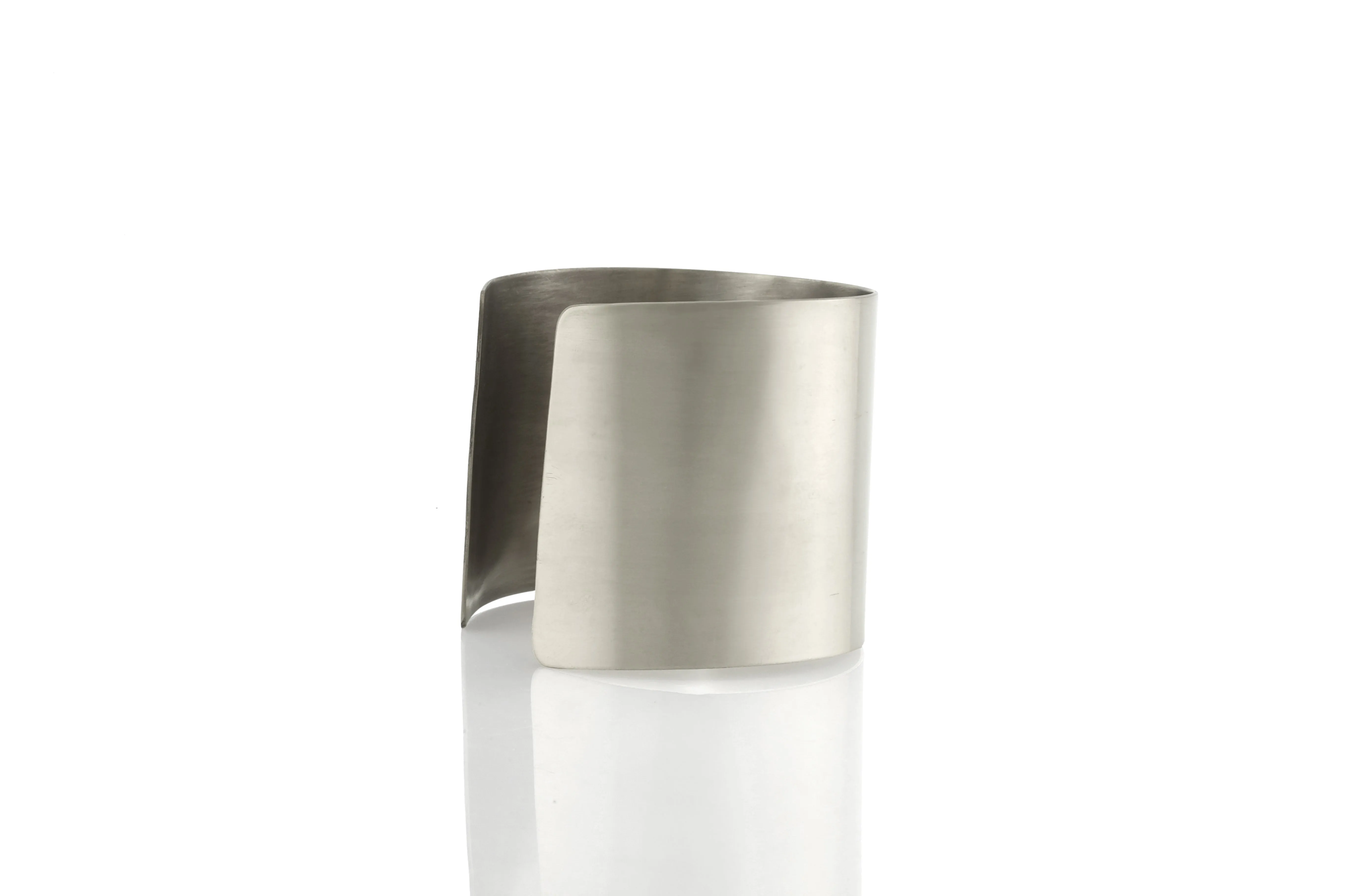 Wide 50mm Brushed Gold Open Cuff Bracelet