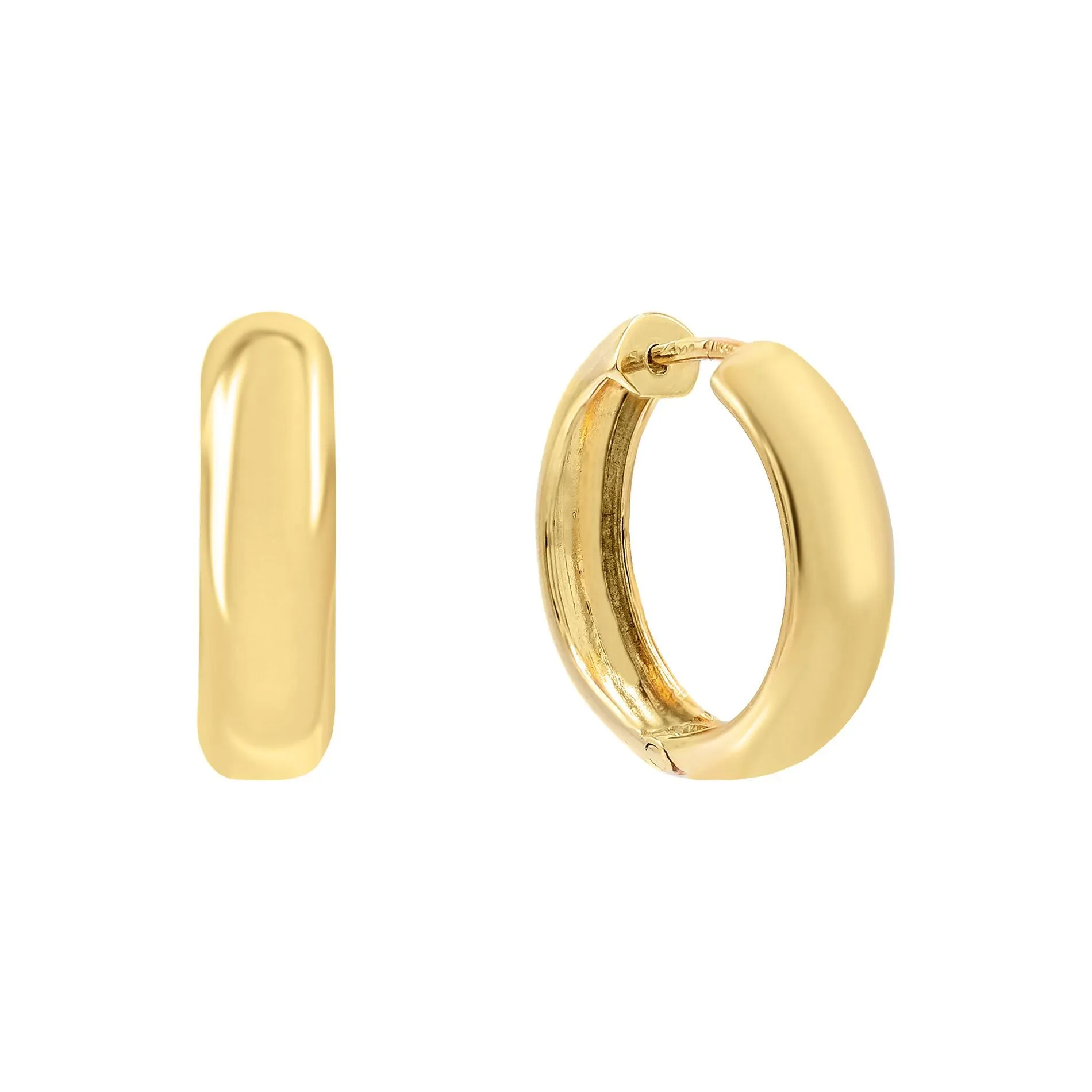 Wide Endless Hoop Earring 14K