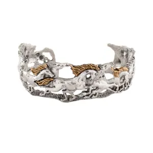 Wild and Free Cuff in Silver with Bronze Accents - Narrow
