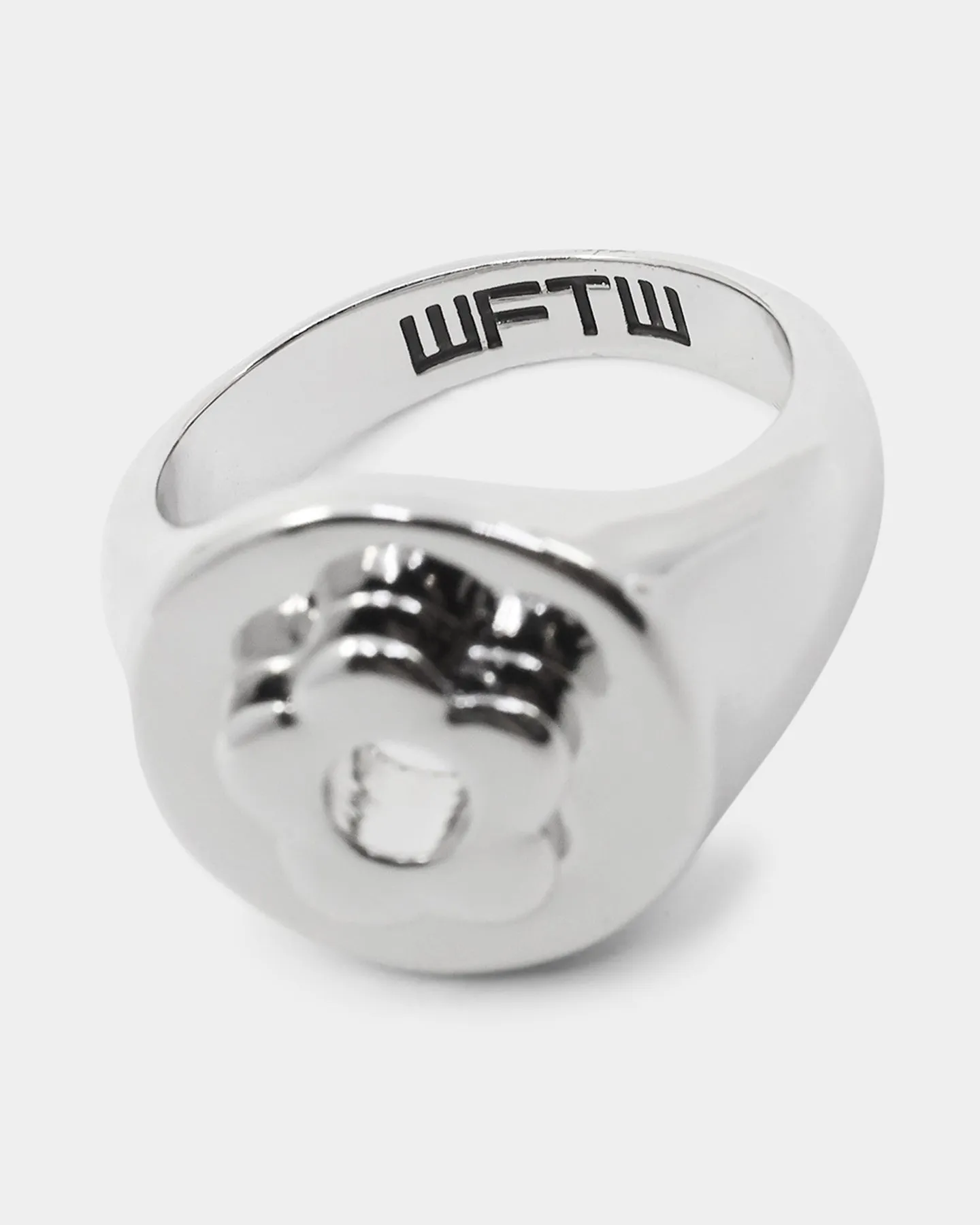 Wild For The Weekend Flower Power Signet Ring (Large) Silver