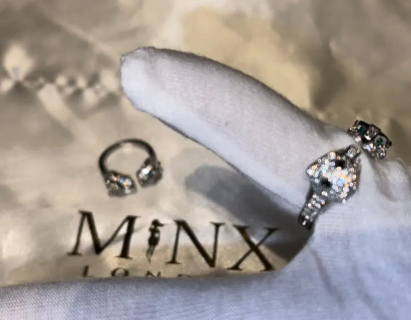 Womens Iced Out Ring | Fashion Ring | Charm Ring | Silver Ring | Iced Out Rings | Ring for Girlfriend | Resizable Ring | Stackable Ring