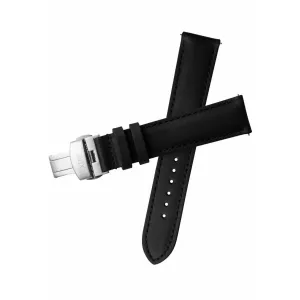 Xeric 20mm Horween Chromexcel Leather Black Strap Silver Deployant Clasp