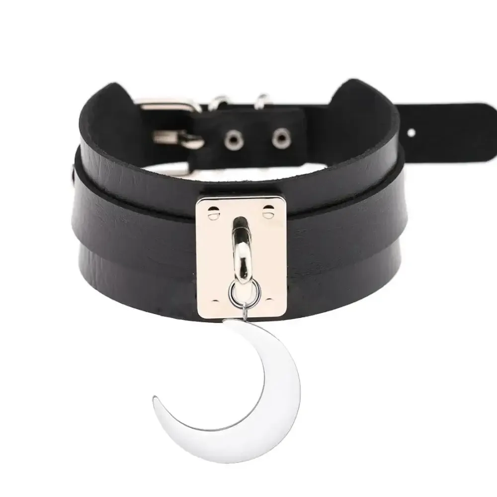 Y2K Punk Animal Print Leather Necklaces for Women