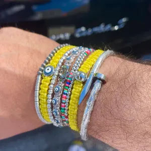 Yellow Silver Bracelet Combination