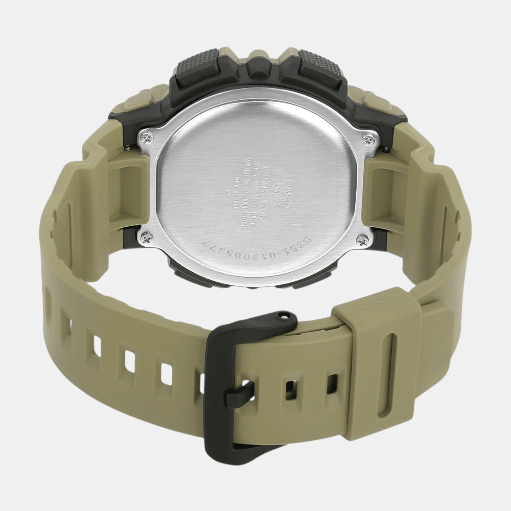 Youth Men Quartz Black Dial Digital Resin Watch WS-1500H-5BVDF D351