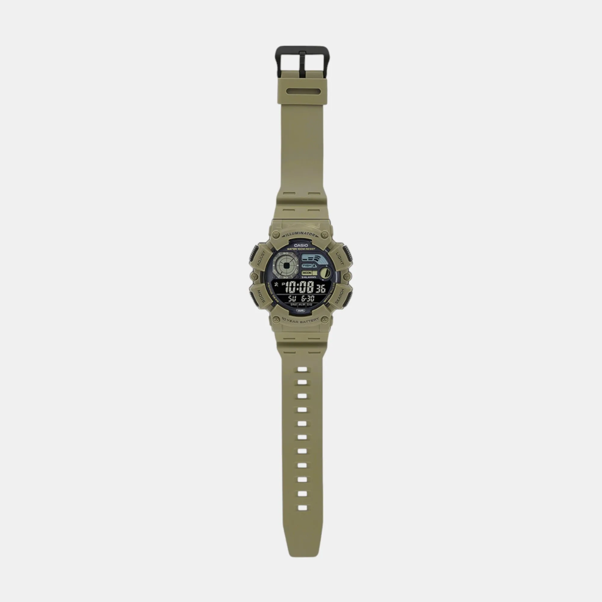 Youth Men Quartz Black Dial Digital Resin Watch WS-1500H-5BVDF D351